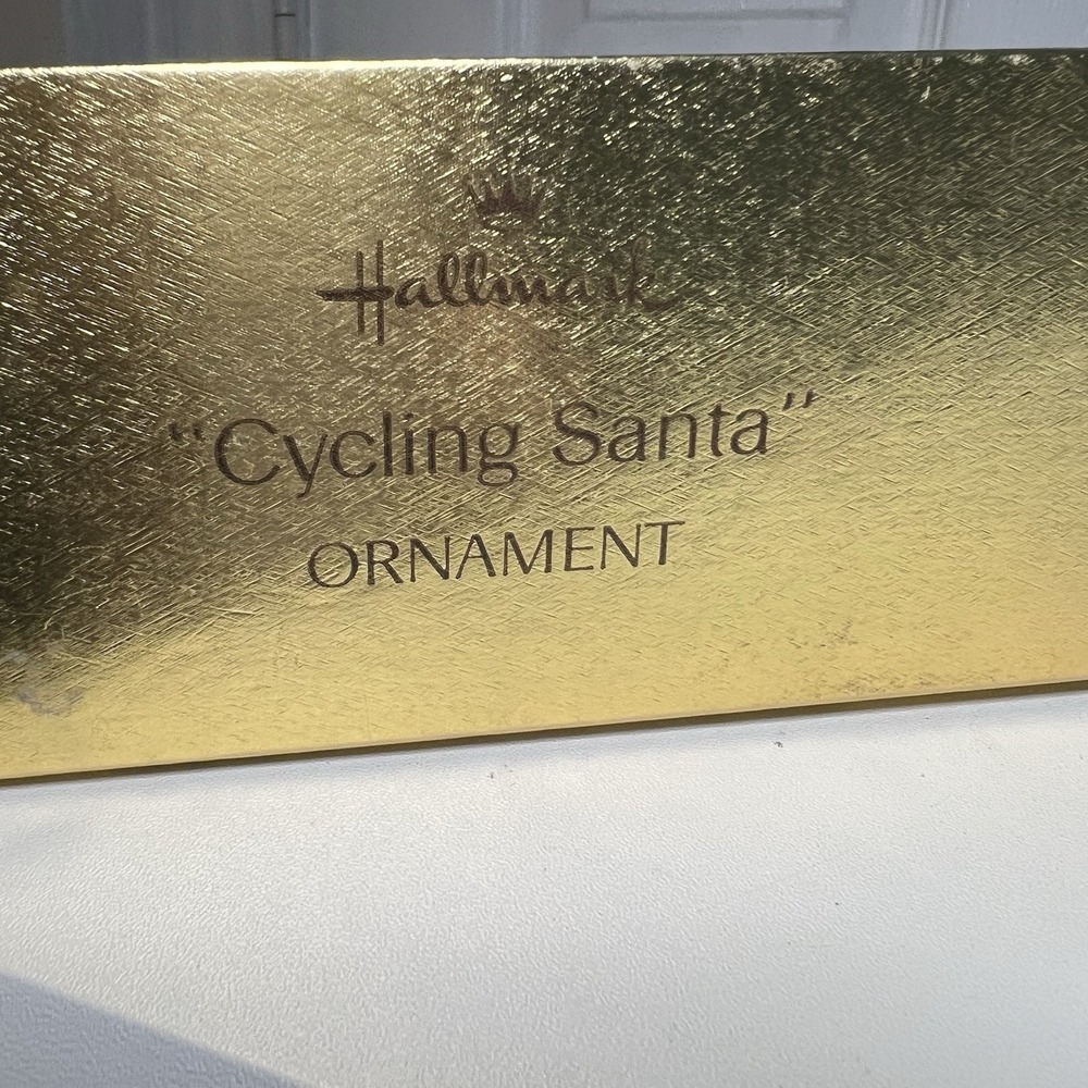 Hallmark Cycling Santa Keepsake Christmas Ornament 1982 Vintage - Picture 3 of 4